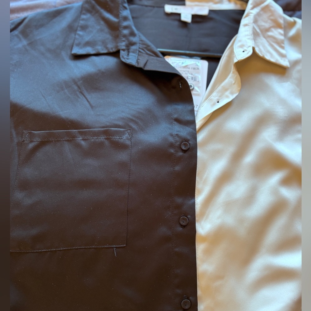 DR2 Black and White Colorblock Shirt Medium NWT - Picture 3 of 7